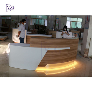 Factory Reception Desk Modern Design Front Desk Reception Table Solid Surface Reception Desk For Dental and SPA