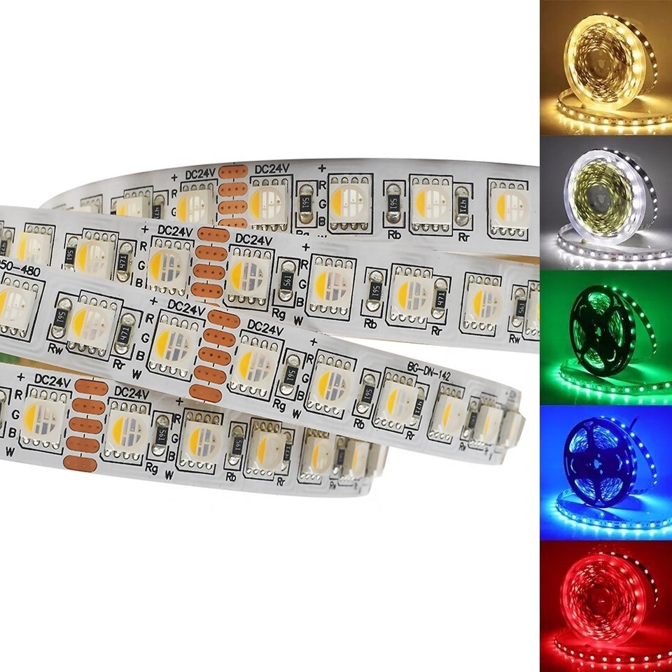 RGBW LED Strip High Brightness SMD 5050 Flexible LED Strip 5 Meter per Roll Support Remote Control LED Light Strip