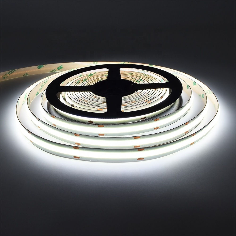 Smart 3mm 5mm Tunable White RGB CCT RGBW COB LED Light Strip FOB 12V 24V Waterproof Dotless Flexible LED COB Strip Light 2700K