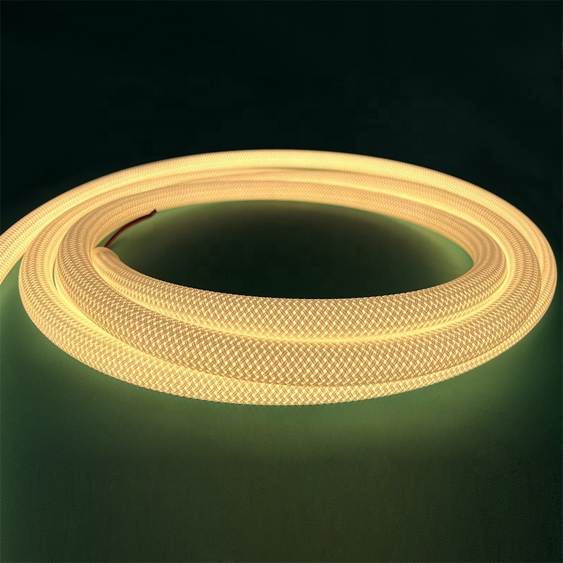 D22mm 360 Degree Round Waterproof Flex Neon LED Strip Lights Weave White Neon Rope