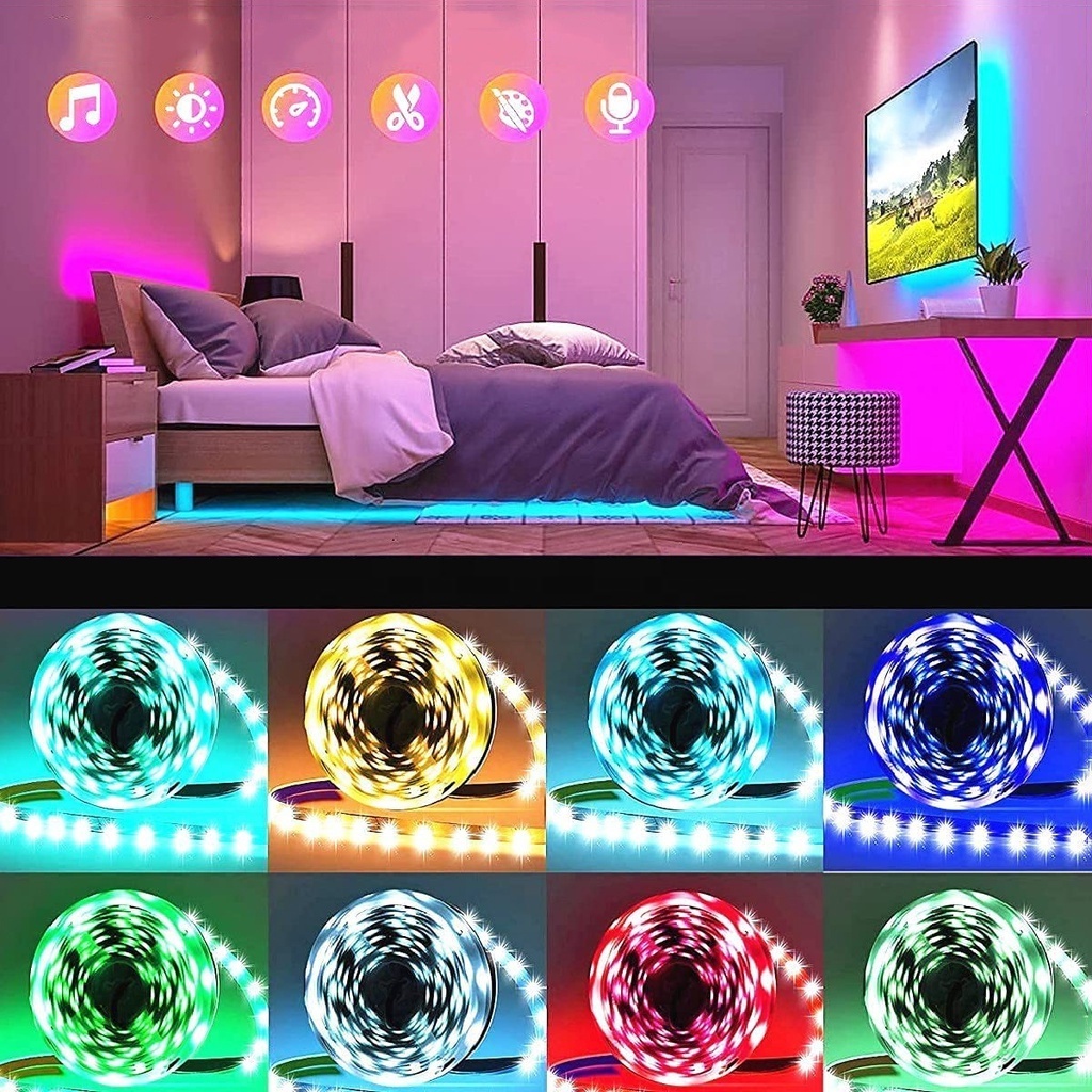 Hot Selling SMD5050 LED Strip Music Sync SMD 5050 RGB LED Panels RGB LED Strip PC TV Back Light