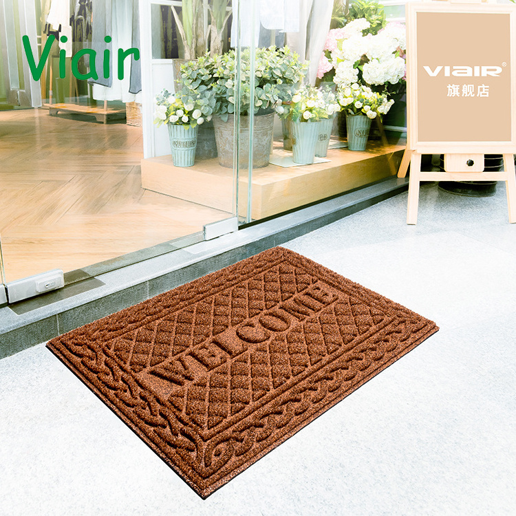 Custom Carpeted Indoor and Outdoor Welcome Floor Mat material rubber door mat