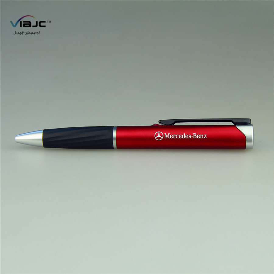 Promotional customized laser logo pen light with soft touch rubber light up your logo LED light ball pen