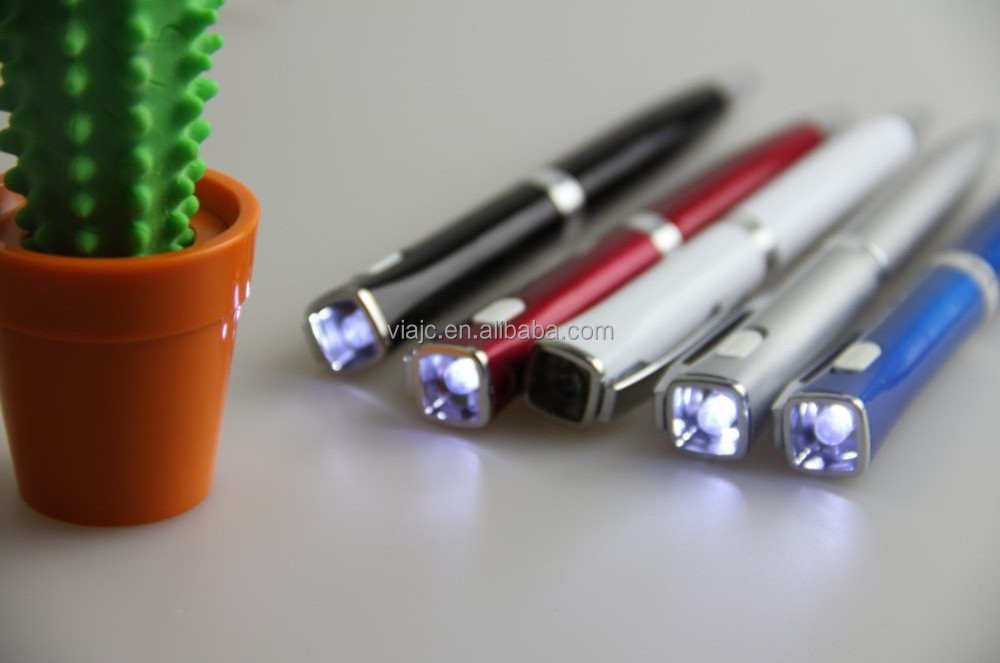 2 in 1 ballpoint pen with LED flashlight for promotion