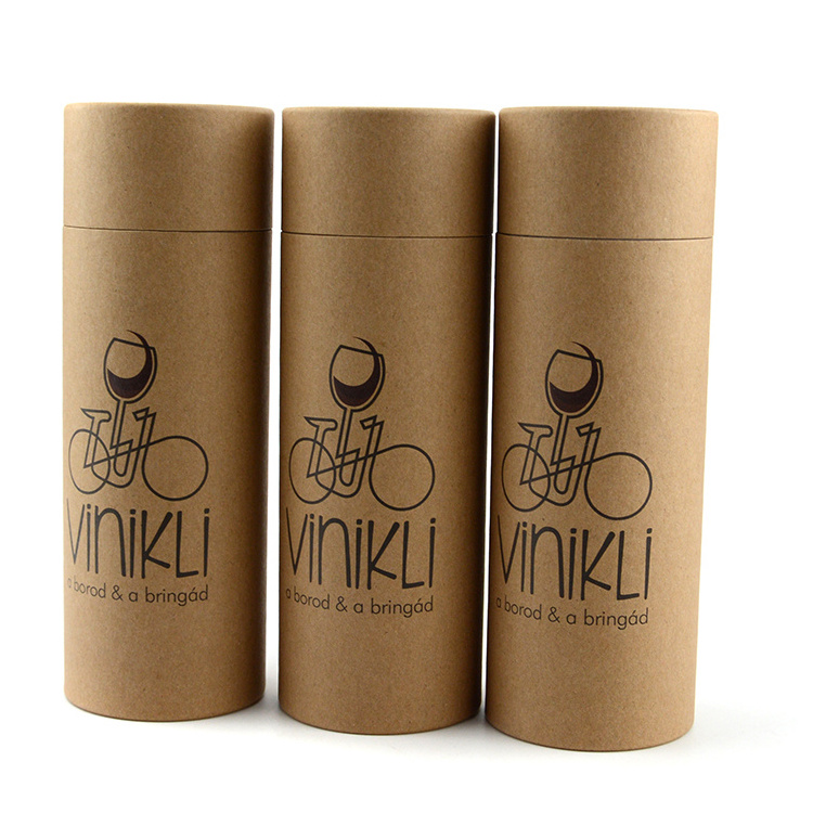 Wholesale cylindrical box handmade kraft paper tube print kraft paper tea canister