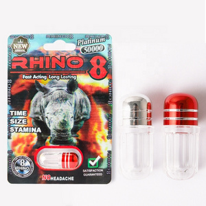 Custom Logo Rhino 69 Sex Pills Male Enhancement Pills Capsule Card Blister Packaging 3D Paper Plastic Display Package Box