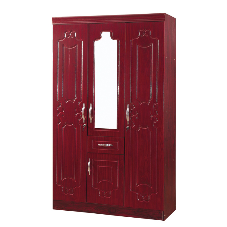 factory customized cheap with mirror door and 3 door with drawers wardrobe cabinet/antique wardrobe closets