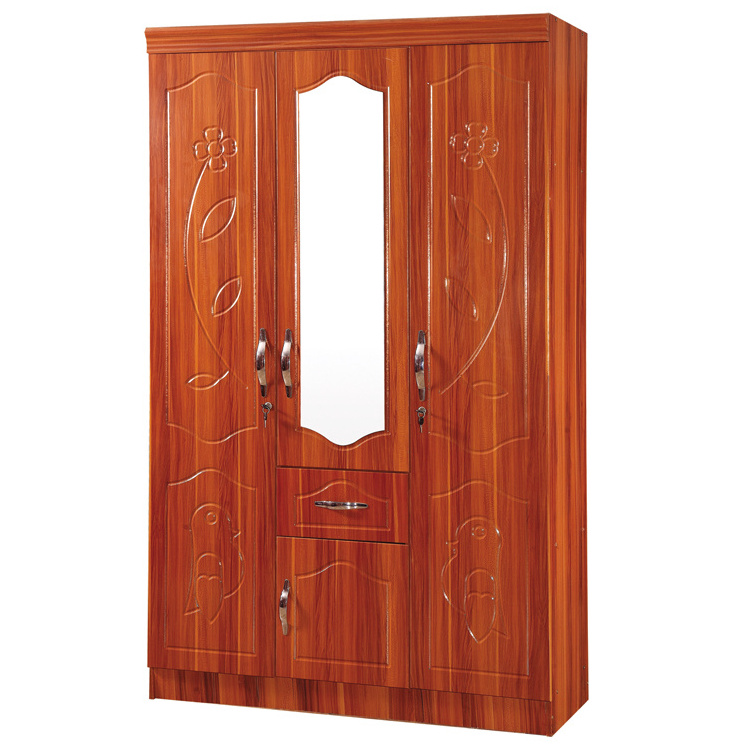 factory customized cheap with mirror door and 3 door with drawers wardrobe cabinet/antique wardrobe closets