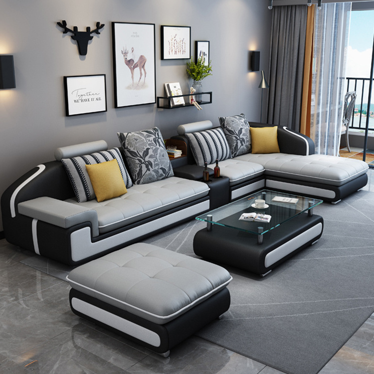 new design  modern sectional l shape fabric sofa set furniture living room corner sofa sets sectional sofa