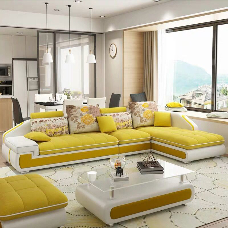 new design  modern sectional l shape fabric sofa set furniture living room corner sofa sets sectional sofa