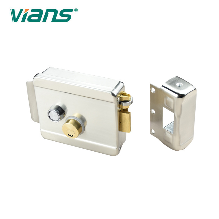 12V Electric rim door lock double-cylinder security gate door lock