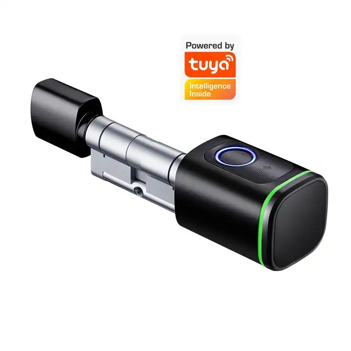 Tuya App Fingerprint Rfid IC Card Key Ttlock Door Smart Cylinder Lock For Replacing Old Mechanical Cylinder