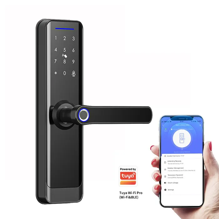 Tuya TTlock smart RFID Fingerprint digital Door Locks with keys