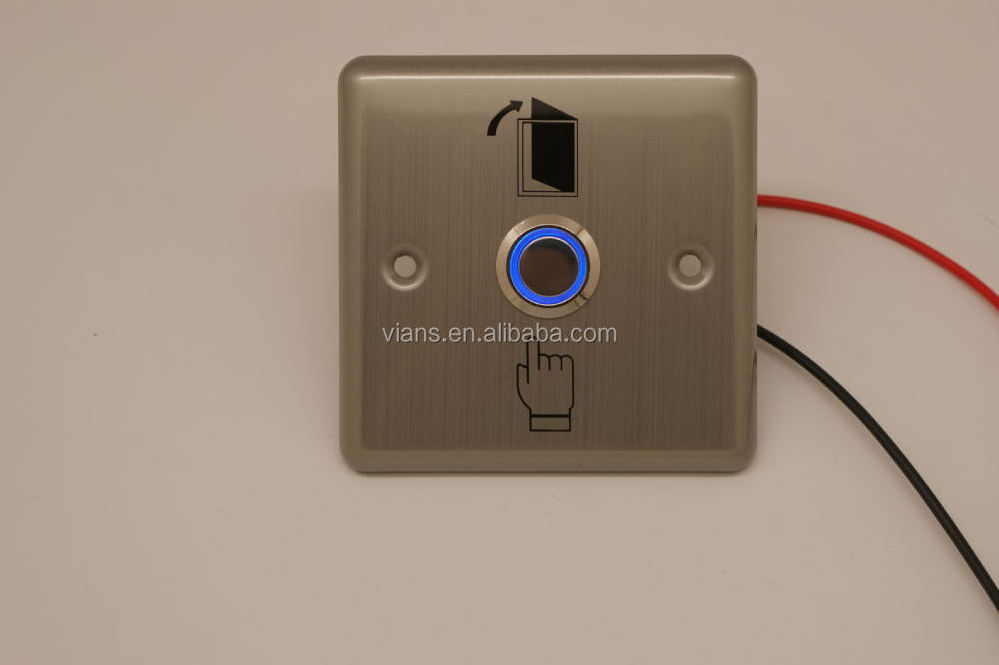 Stainless Steel Push Button NO/NC/COM Door Exit Button with LED VI-906