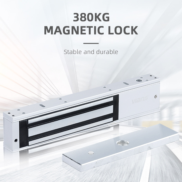 Single Door 380KG Electromagnetic Door Lock 800lbs For Access Control rfid cylinder lock magnetic lock