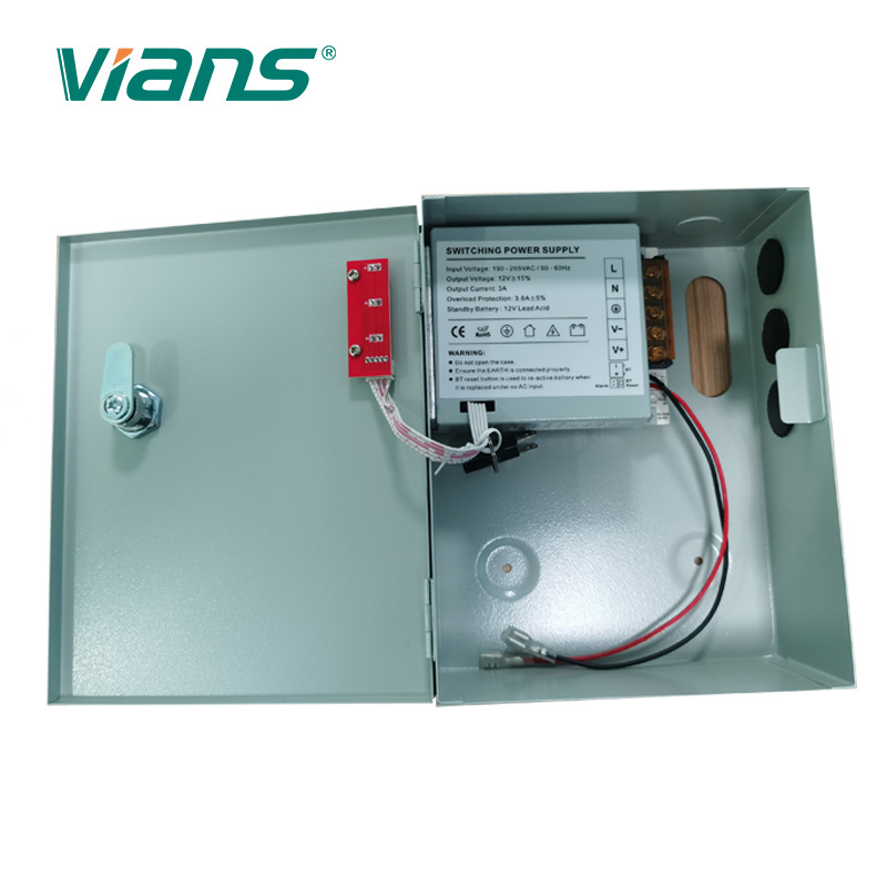 Access Control System 12V 5A Power Supply With Battery Backup