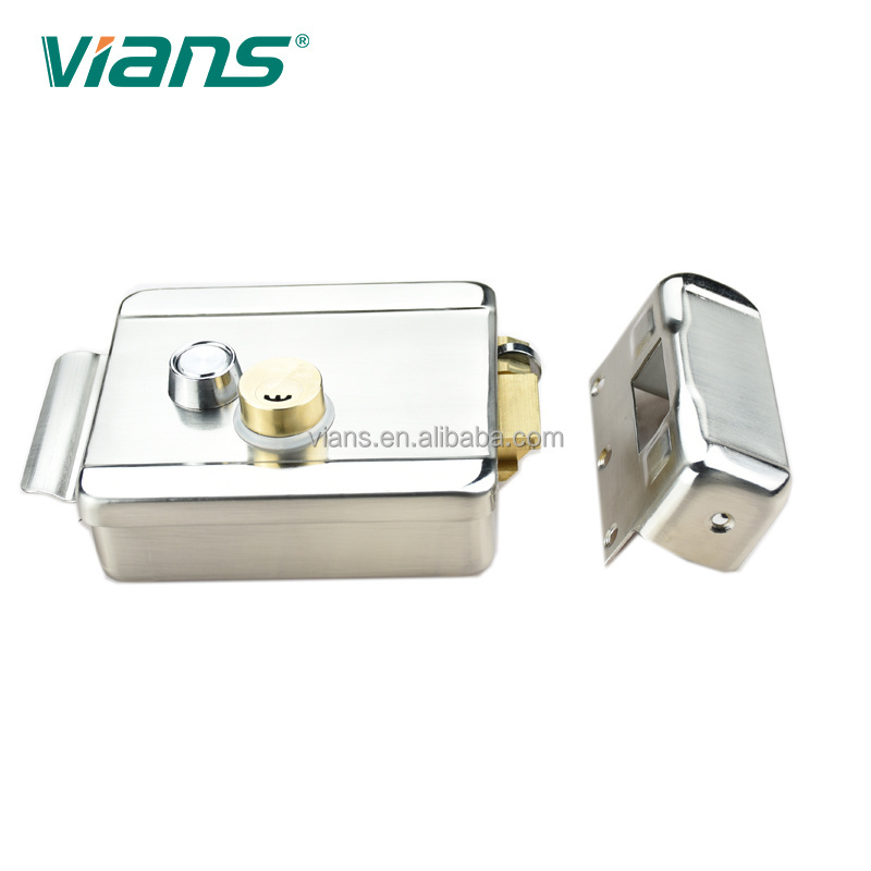 12V single cylinder electric rim lock for gate door