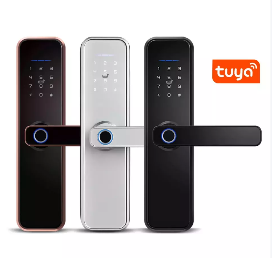 Tuya TT Digital Biometric Fingerprint Hotel home Smart handle Lock