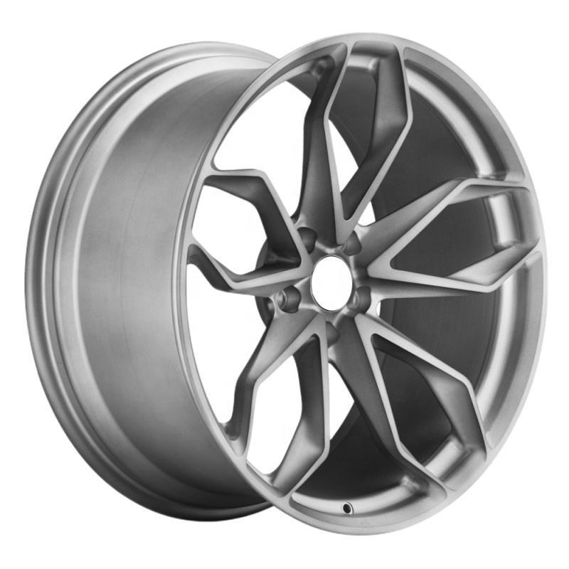 Custom 5 Double Spoke Wheels 18 19 20 21 22 Inch PCD 5x112 5x114.3 5x120 Stain Gray Forged Passenger Car Wheels Rims