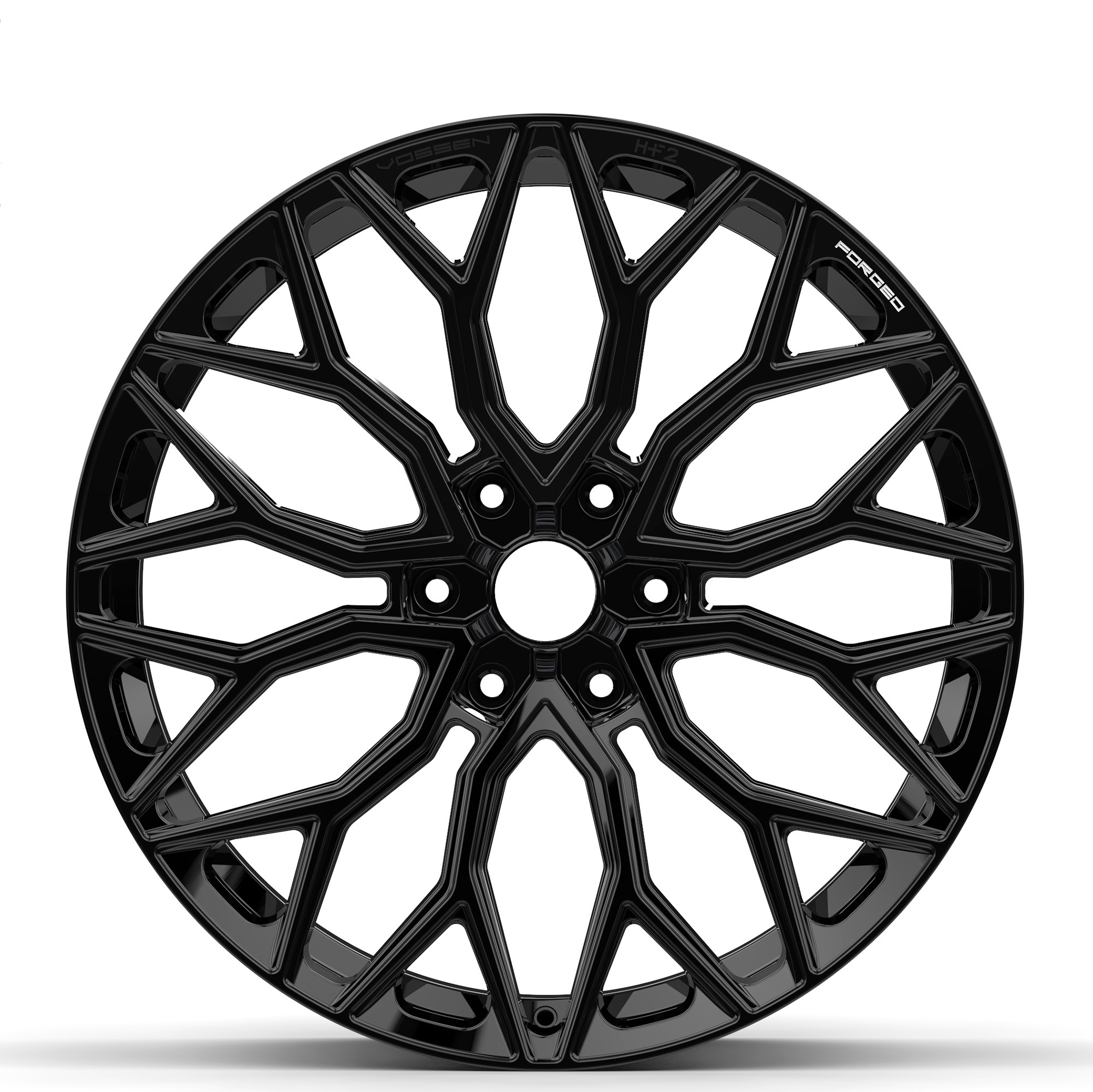 Customizable Rims 6x135 26x16 Gloss Black Polished Alloy Wheels Concave Forged 6061-T6 Aluminum Wheels for Luxury Car