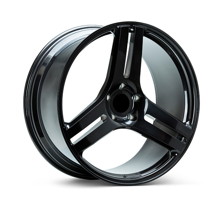 3 Spoke Rims 19 20 21 22 23 24 Inch Satin Black Gloss Black Forged Alloy Wheels Rim Fit for Any Car BMW Mini Cooper