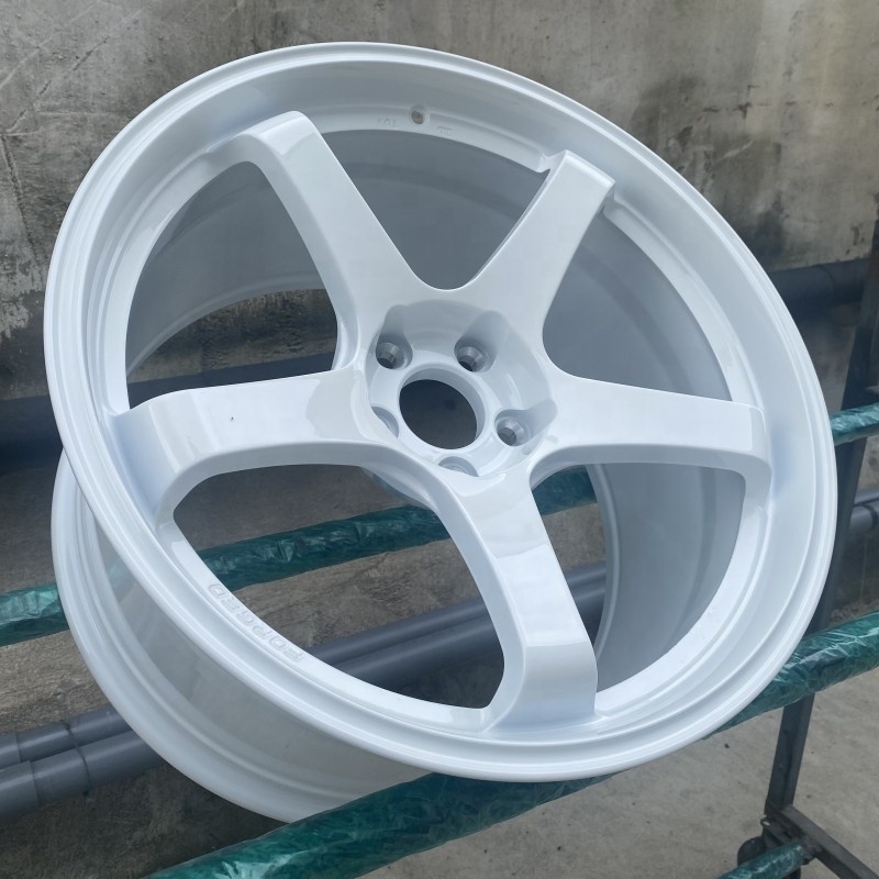 Best Custom Deep Dish 18 19 20 21 22Inch 5x112 5x114.3 5x120 White Car Alloy Wheel 5 Spoke Design Forged Wheels Rims for Sale