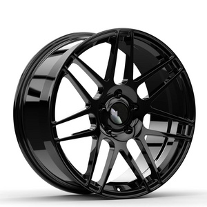 New Design Concave 7 Spoke Wheels 20Inch 21Inch 22Inch ET 35 PCD 5X112 Monoblock Alloy Wheel Sport Black Forged Wheels Rims