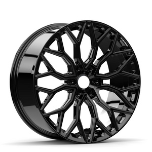 Customizable Rims 6x135 26x16 Gloss Black Polished Alloy Wheels Concave Forged 6061-T6 Aluminum Wheels for Luxury Car