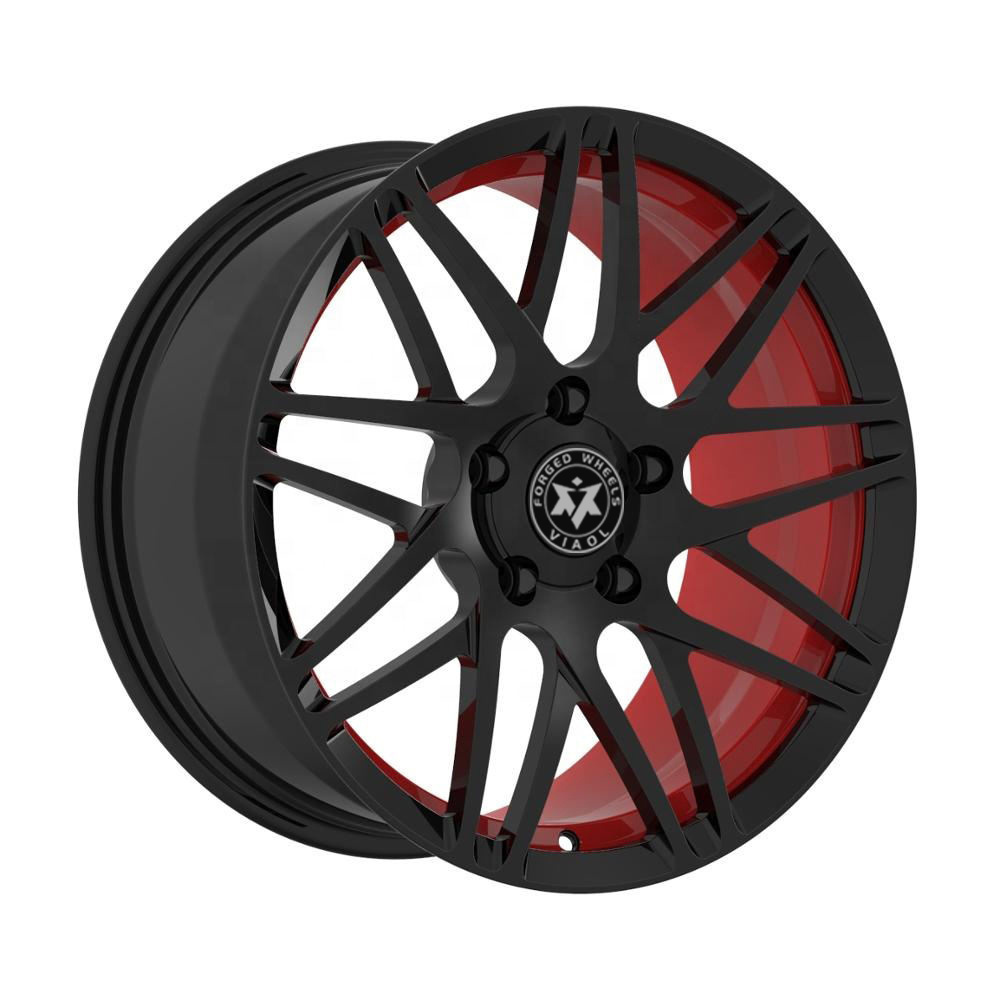 Custom Color 17 18 19 20 21 24 26 Inch Matte Black Red Car Hub Monoblock Forged Alloy Wheel Rim 5x114.3 5x112 5x120 for Benz BMW