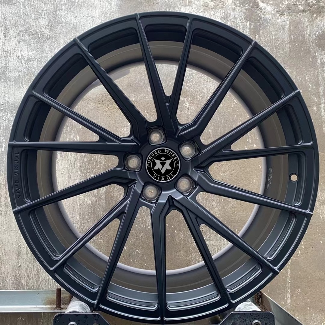 Viaol 5x114.3 5x112 Monoblock Forged Wheel Passenger Car Wheels New Style Multi Spokes Hyper Black 18 19 20 21 22 Inch any Cars