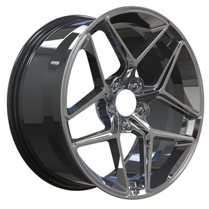 Custom multi-spoke 5x114.3 5x120 5x112  18 19 20 21 22 inch aluminium alloy forged wheels rims and tires for cars