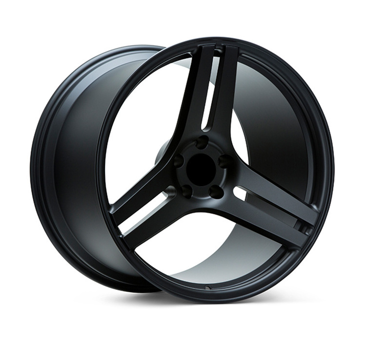 3 Spoke Rims 19 20 21 22 23 24 Inch Satin Black Gloss Black Forged Alloy Wheels Rim Fit for Any Car BMW Mini Cooper