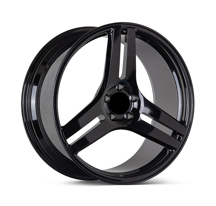 3 Spoke Rims 19 20 21 22 23 24 Inch Satin Black Gloss Black Forged Alloy Wheels Rim Fit for Any Car BMW Mini Cooper