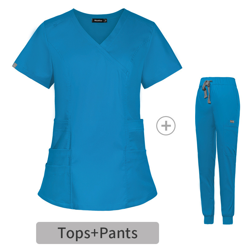 Factory Wholesale Men Scrubs Uniform Sets Medical Uniform Factory Round Neck Medical Nursing Scrub Uniform Sets