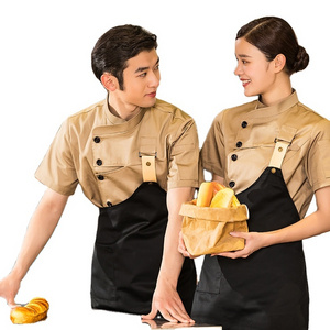 Fashion colourful chef uniform with logo customized service modern restaurant uniforms japanese style chef uniform