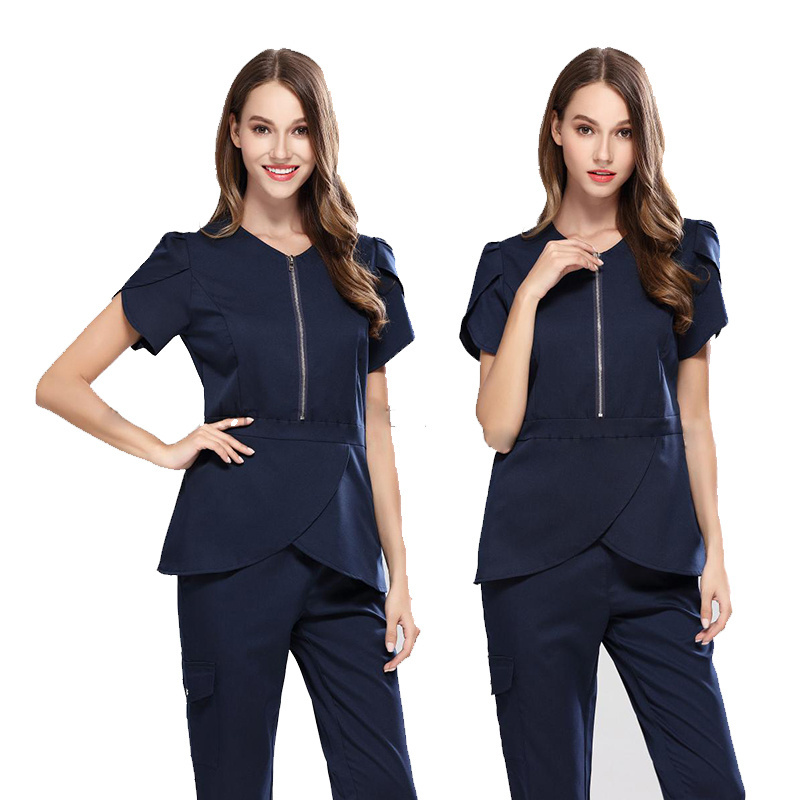 2022 Dropshipping High Quality Scrub Sets Women V-Neck Scrub Top Yoga Jogger Uniform Nursing Uniforms Medical Jogger Sets Scrubs