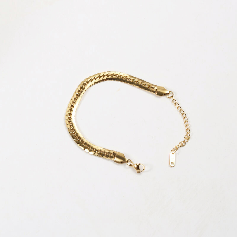 IVIAPRO Jewelry New Arrival Stylish Stainless Steel 18K Gold Plated Snake Chain Bracelets