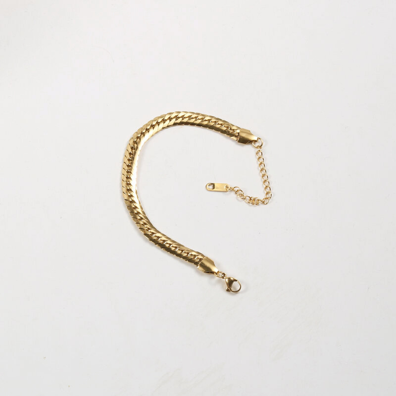 IVIAPRO Jewelry New Arrival Stylish Stainless Steel 18K Gold Plated Snake Chain Bracelets