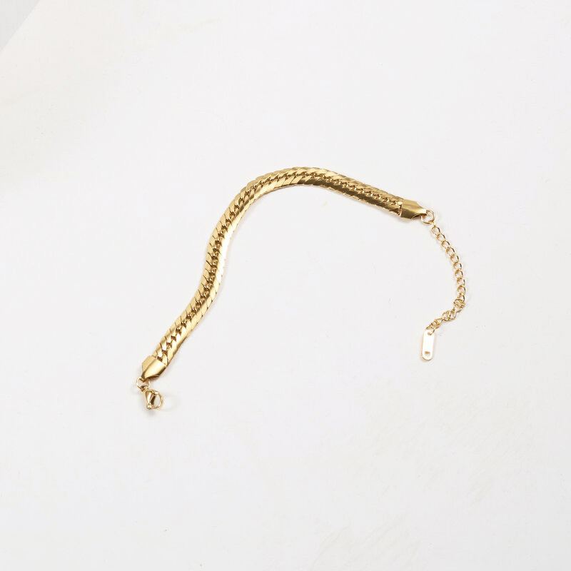 IVIAPRO Jewelry New Arrival Stylish Stainless Steel 18K Gold Plated Snake Chain Bracelets