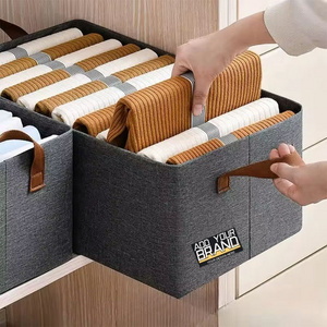 1688 buying agent Factory Wholesale Foldable Storage Bins - Frame Storage Box Linen Fabric Stackable Clothes Container Organizer