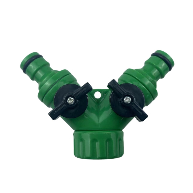 Y Shaped Hose Connector Quick Plastic PP 2 Way Water Hose Connector Splitter for Agriculture Garden Irrigation