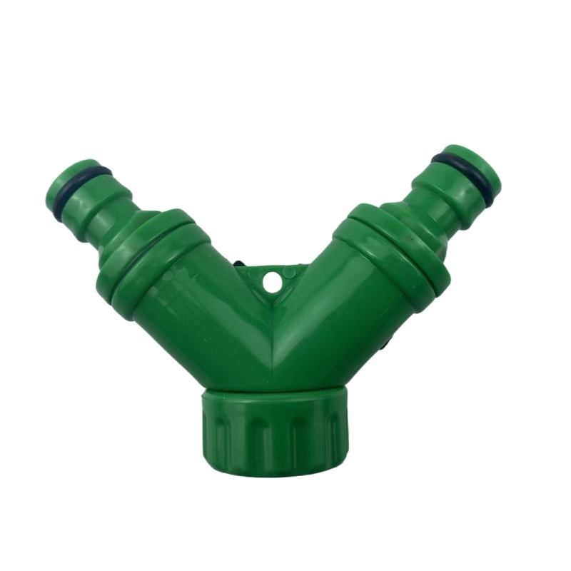 Y Shaped Hose Connector Quick Plastic PP 2 Way Water Hose Connector Splitter for Agriculture Garden Irrigation