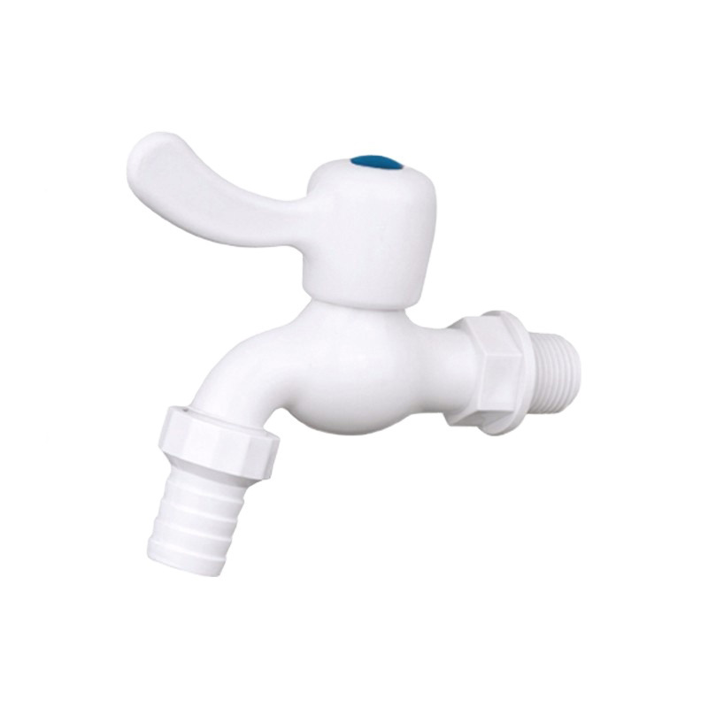 Kitchen Outdoor Faucet 1/2inch Faucets Quick Open Deck Mounted Basin PVC Plastic Bib Cock Faucet One-way Handle