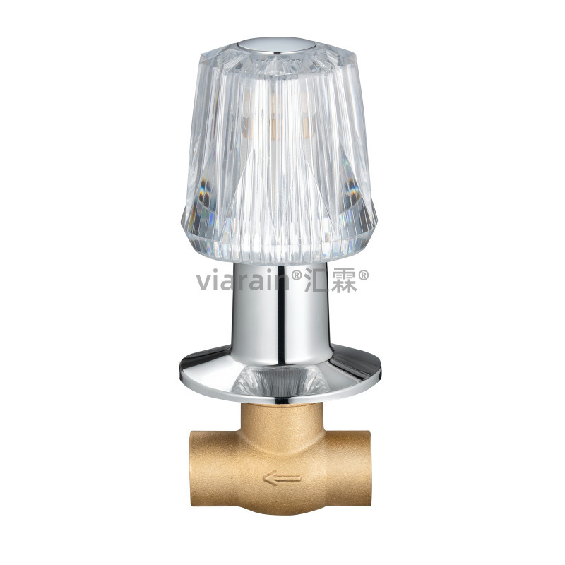 good price wall mounted abs handle brass body concealed valve bathroom 1/2 stop valve 15mm shutoff valve