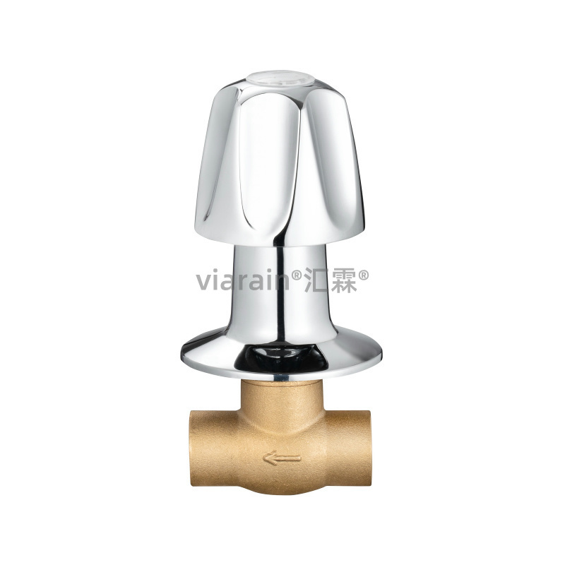 good price zinc alloy  handle brass body concealed valve bathroom wall mounted 1/2 standard thread stop valve