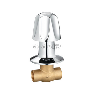 good price zinc alloy  handle brass body concealed valve bathroom wall mounted 1/2 standard thread stop valve