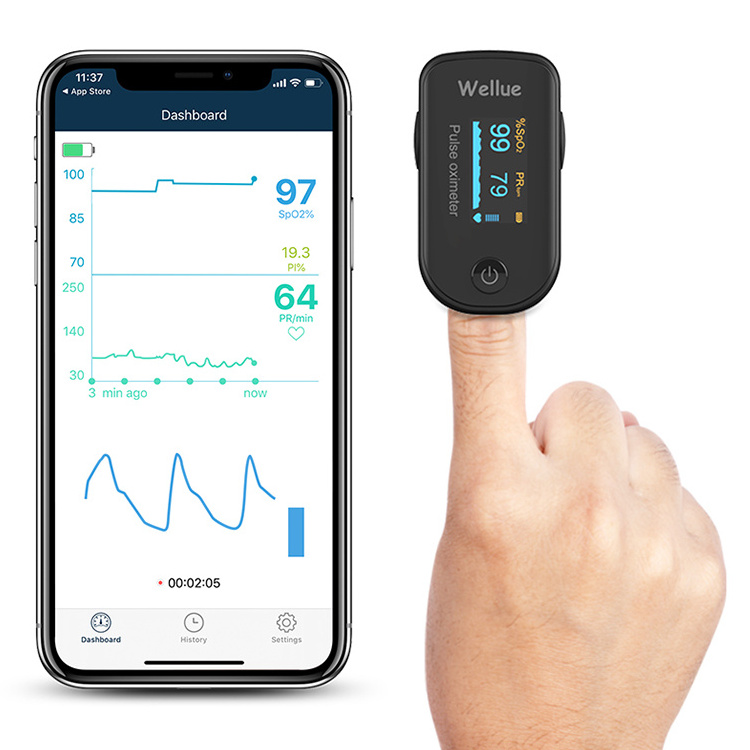 Viatom OxySmart Handheld Blood Oxygen Monitor Fingertip Pulse Oximeter Wireless