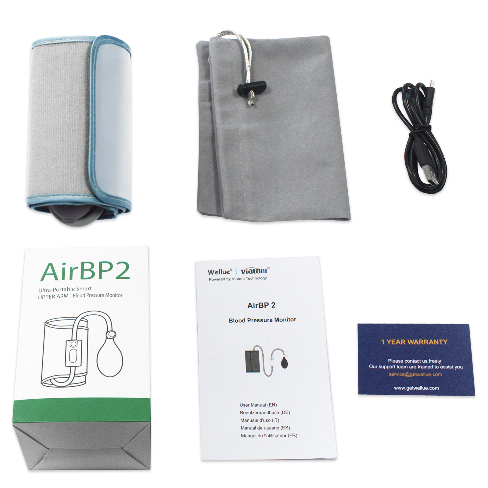 Wellue AirBP Plus Aneroid Sphygmomanometer With Stethoscope Blood Pressure Monitor Digital Wrist Sphygmomanometer