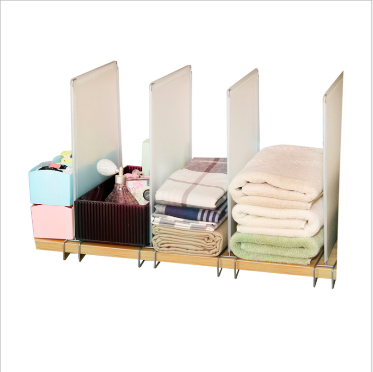 Durable Clear Shelf Divider for Closet Wardrobe Bookshelf etc in Strong Plastic