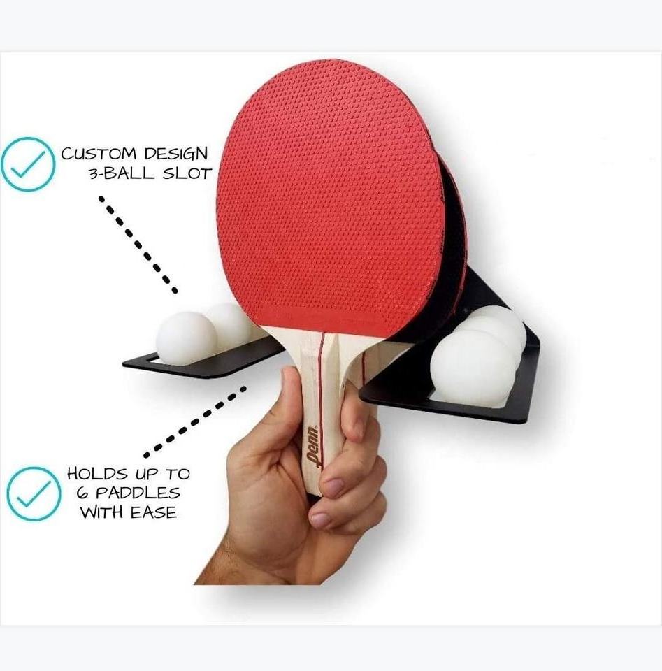 Racket Hanging Rack for Badminton Ping Pong Paddle Tennis Wall Mounted Storage Holder Metal Tennis Racket Rack